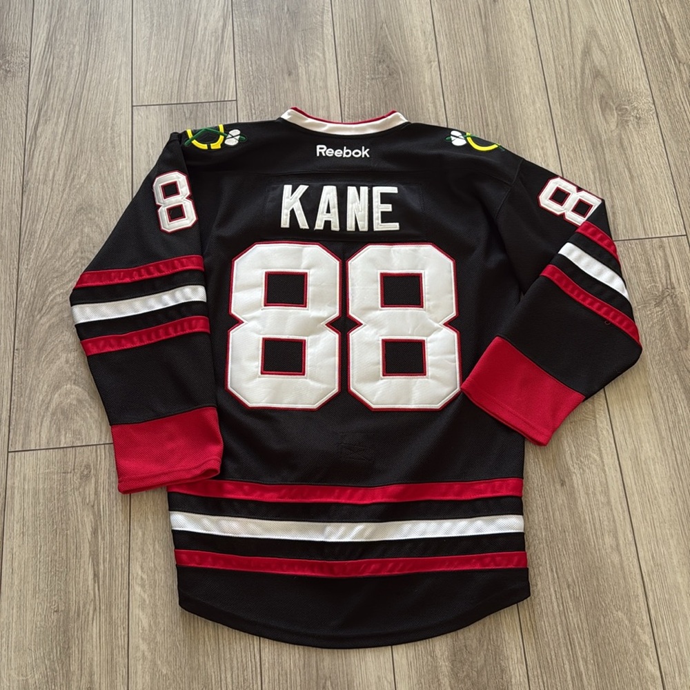 Reebok Black Blackhawks Patrick Kane NHL Jersey Sz 48 Authentic Very Rare
